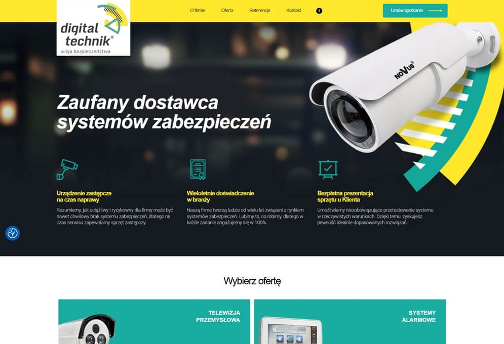 Projekt strony internetowej Digital Technik