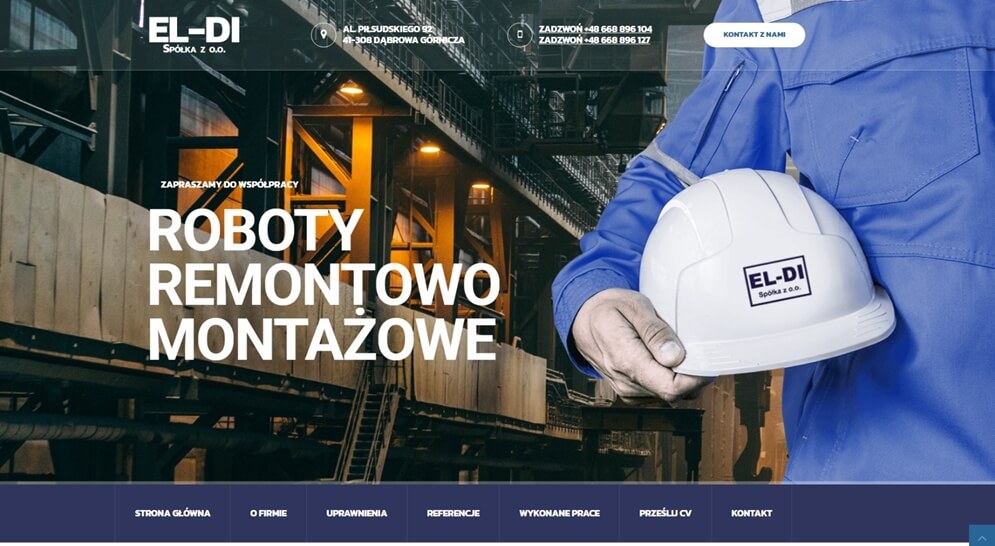 Projekt strony internetowej EL DI