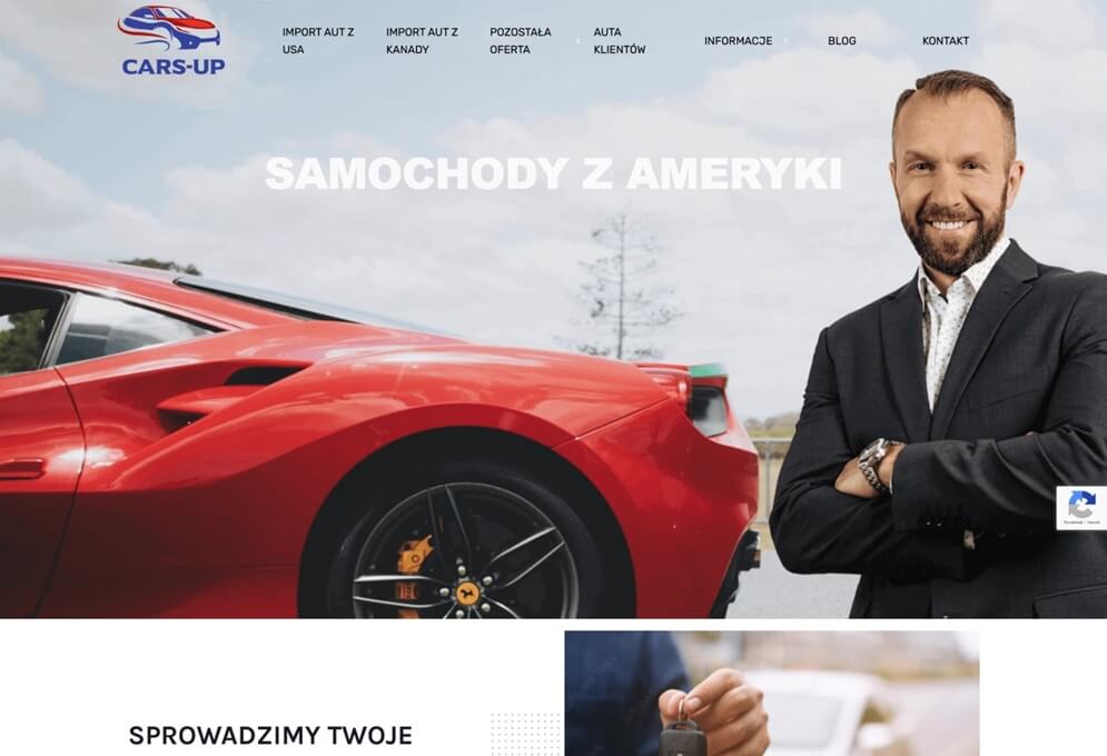 Projekt strony internetowej Carsup