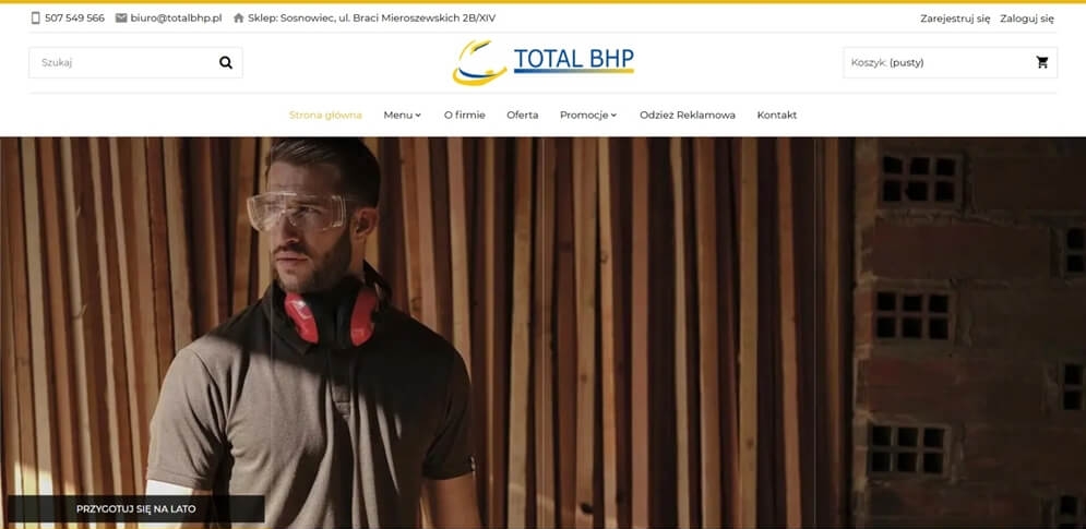 Projekt strony internetowej Total Bhp